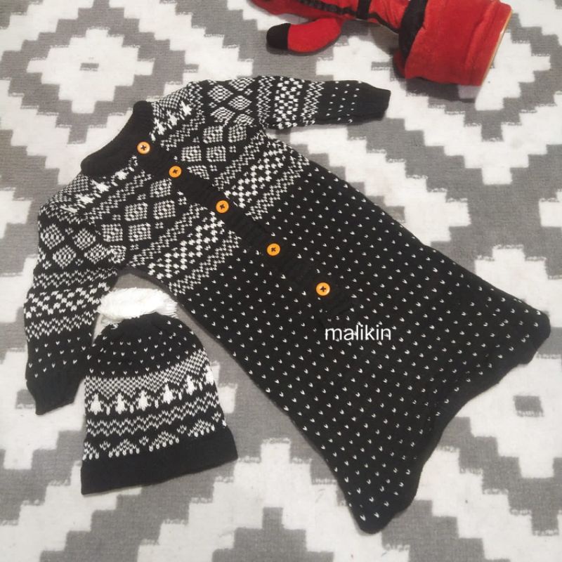 MALIKIN JUMPER SLEEPING + KUPLUK UNISEX 0-6 BULAN