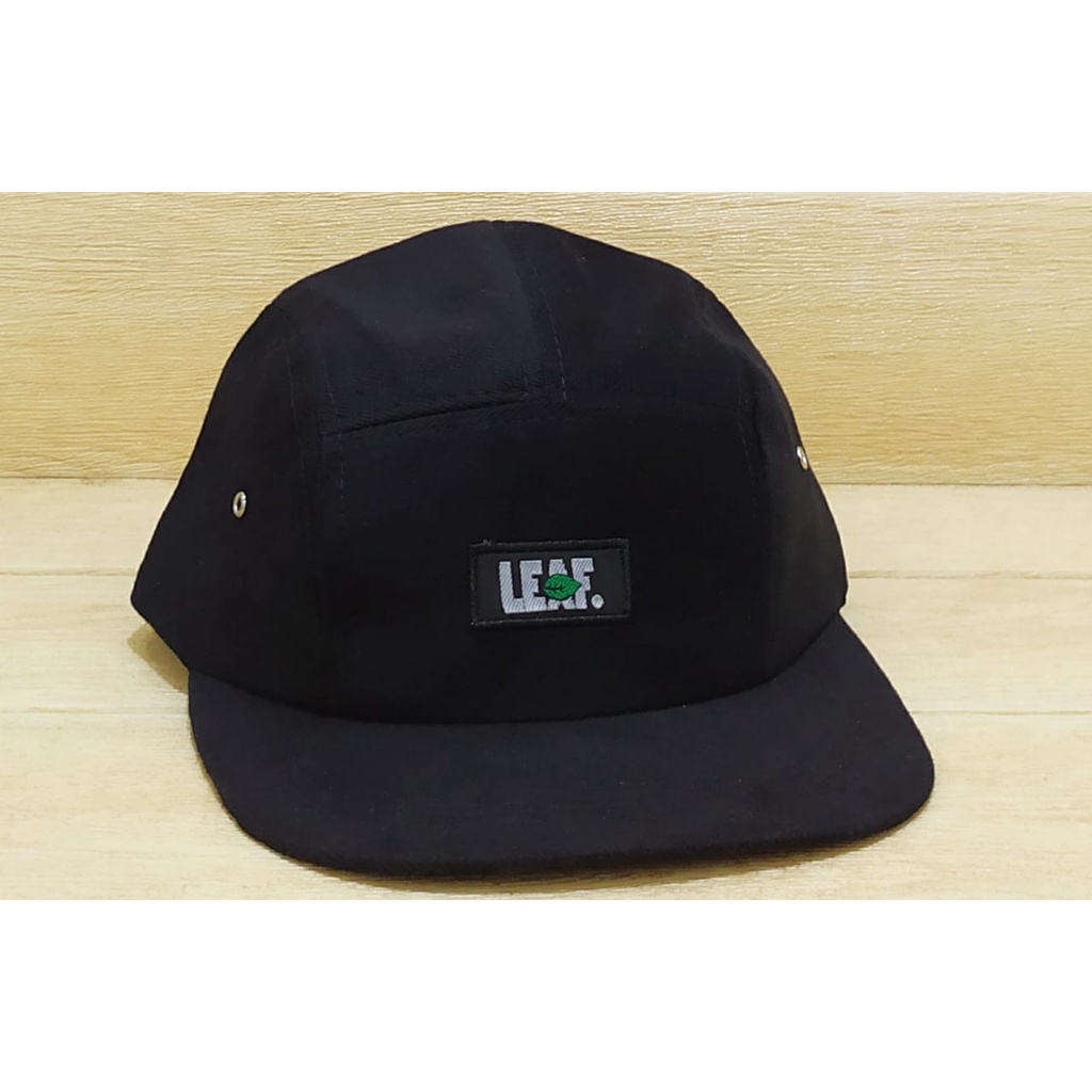 [COD]Topi Snapback Bordir Leaf Lima Panel/Topi Distro Pria/Topi Keren