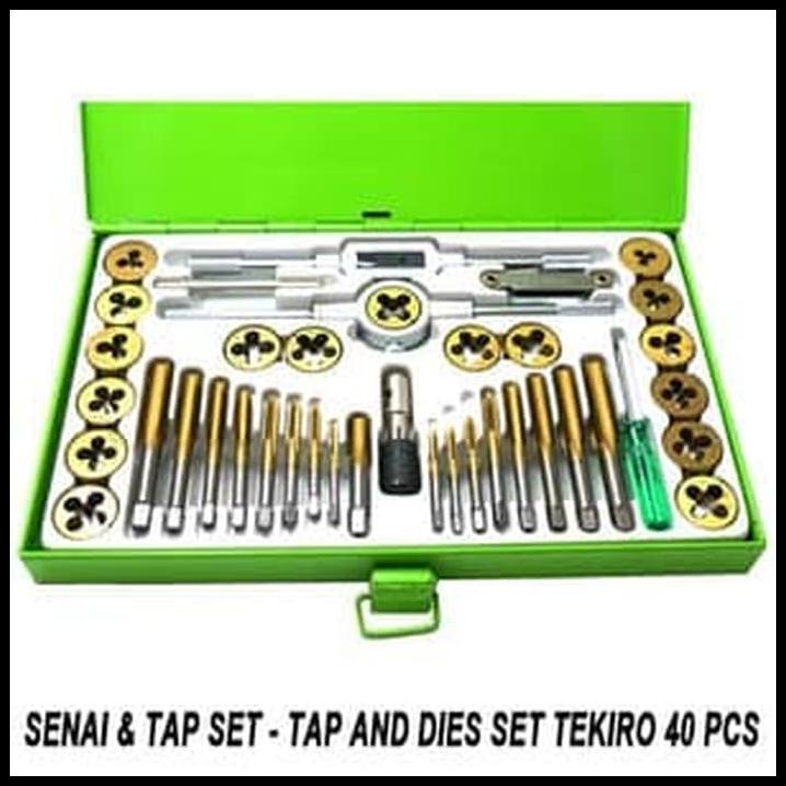 Tekiro Tap And Dies Set Tekiro 40 Pcs - Alat Senai Dan Tap Tekiro Set