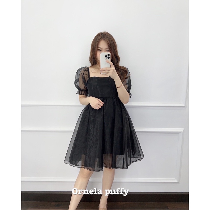 MINI DRESS PUFFY ORNELA / GAUN PESTA ORGANZA FASHION / NEW DRESS / DRESS NATALAN TERBARU 2022-2023