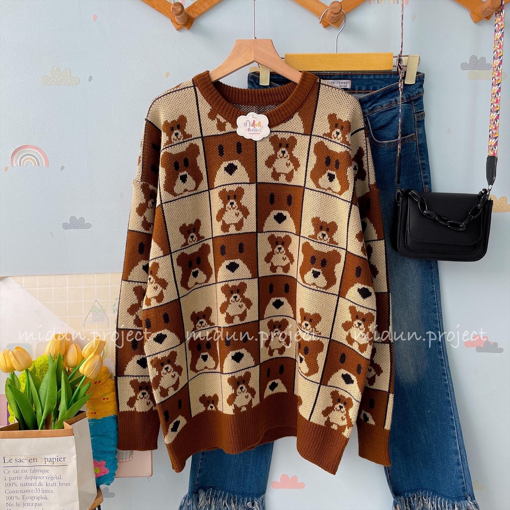 SHANDY BEAR KNIT | SWEATER RAJUT PREMIUM