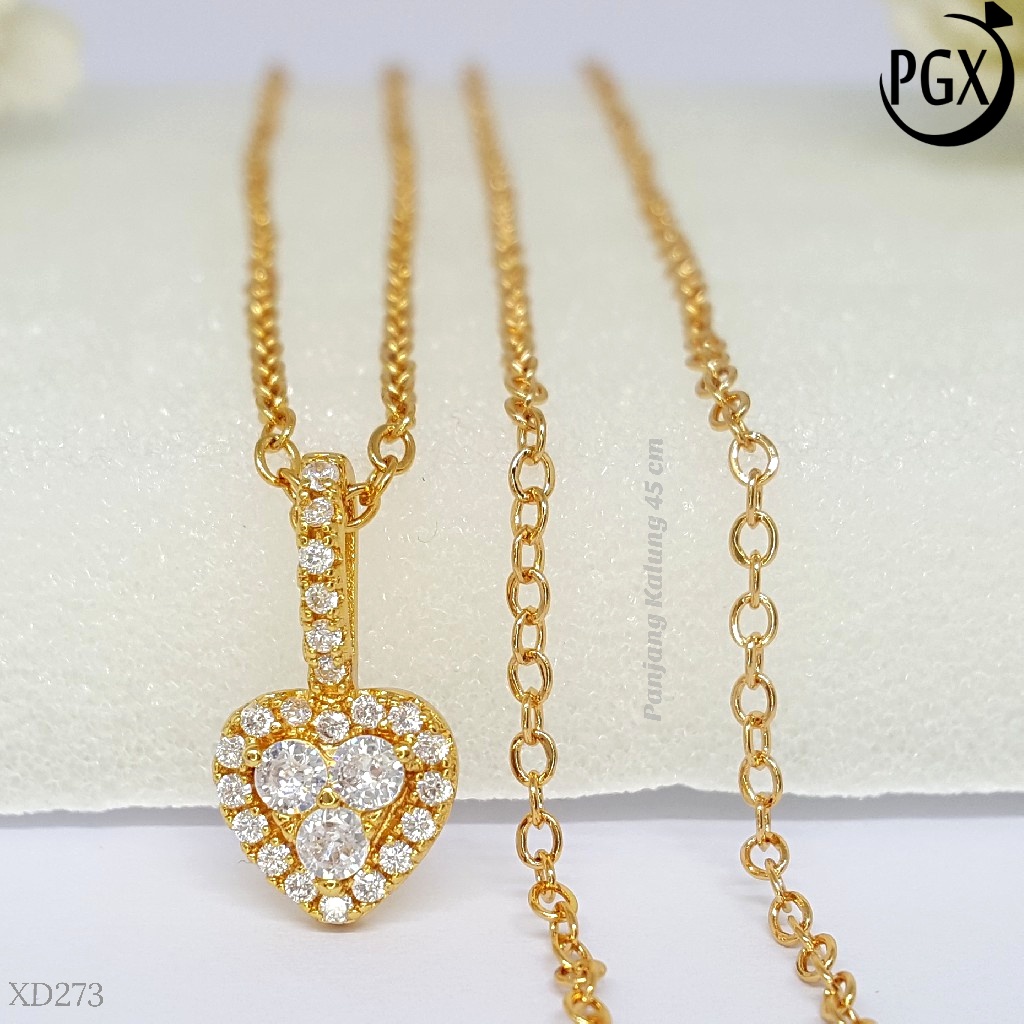 PGX Kalung Wanita Xuping Aksesoris Fashion Perhiasan Lapis Emas XD273