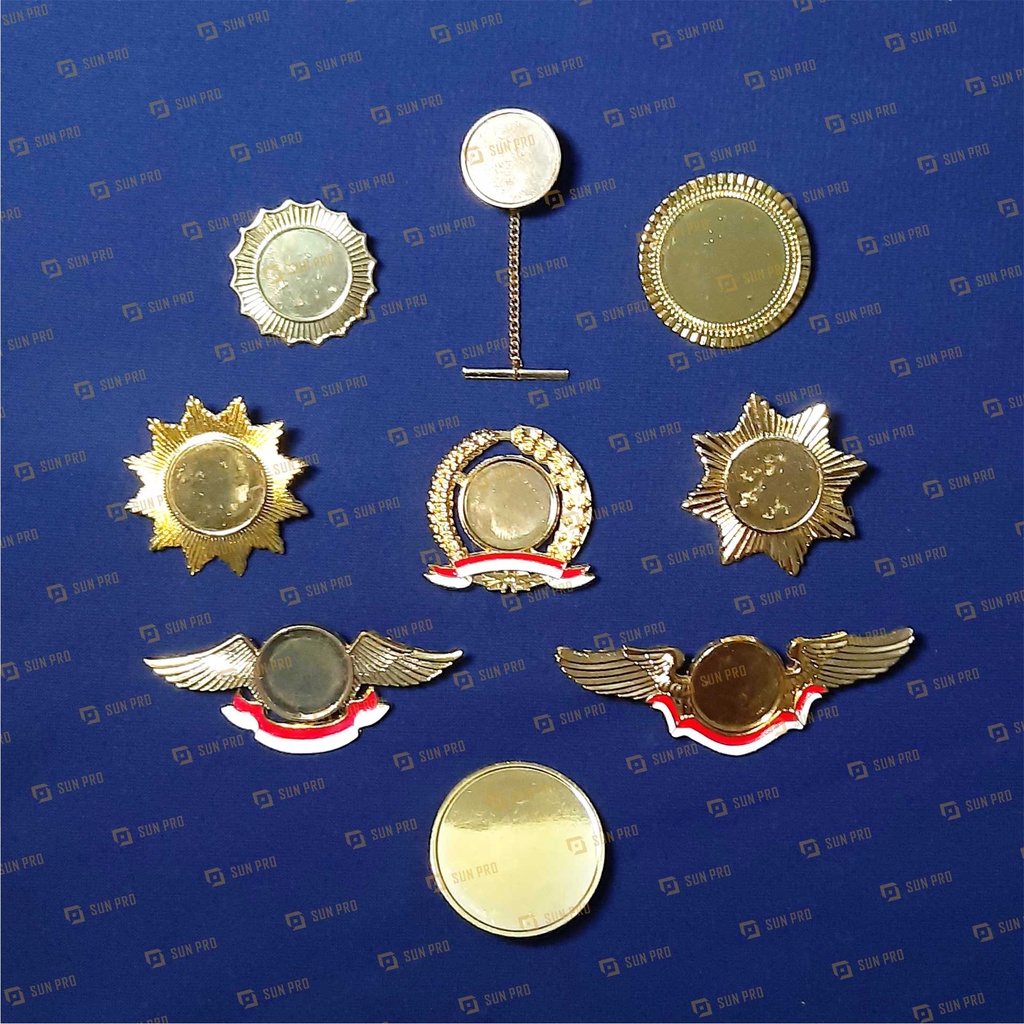 Pin Lencana Custom Bahan Logam Cor Warna Gold (Emas)
