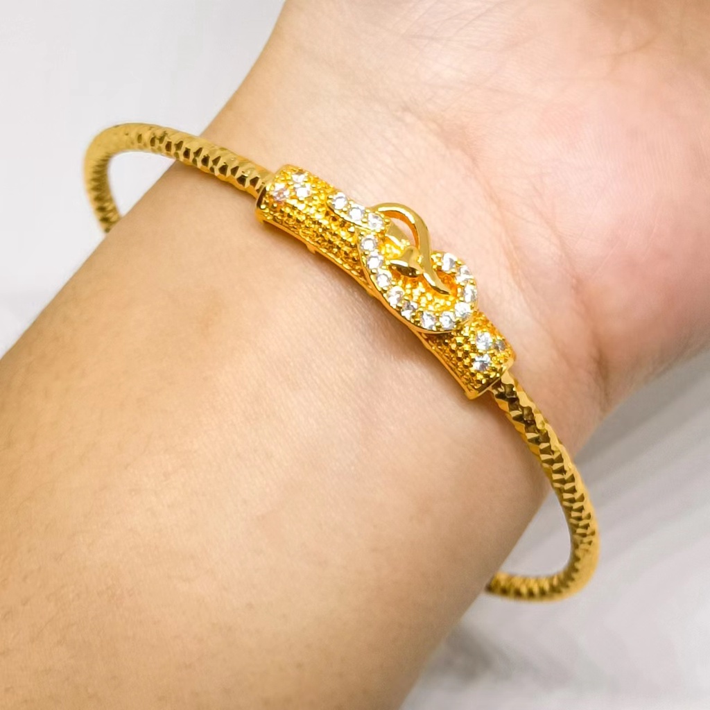 Terbaru Gelang keroncong lapis Emas 24k Gold xuping fashion perhiasan