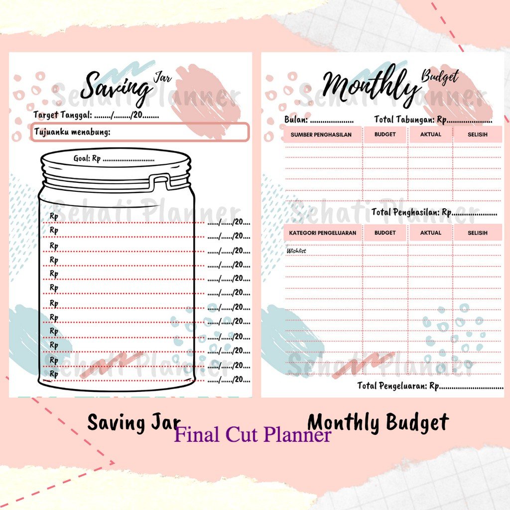 

Financial Planner / Planner Keuangan / Bullet Journal / Binder Loose Leaf A5 & B5 / Sehati Planner .