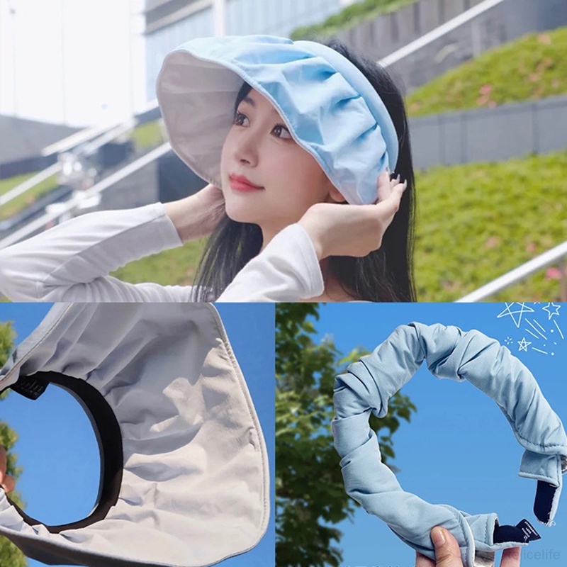 Topi Pelindung UV Matahari Bahan Breathable Untuk Wanita