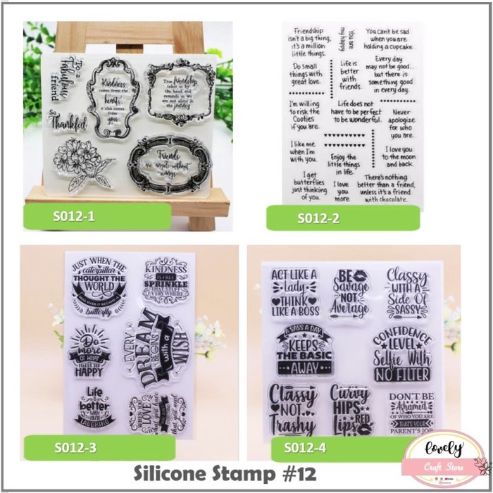 

Terbatas Transparent Silicone Rubber Clear Stamp 12-Cards, Art Craft, Scrapbook Sale!!!