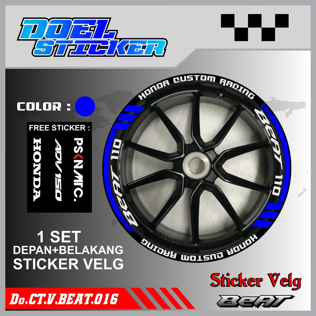 STICKER CUTTING LIST VELG HONDA BEAT VARIASI MOTOR DOEL 016