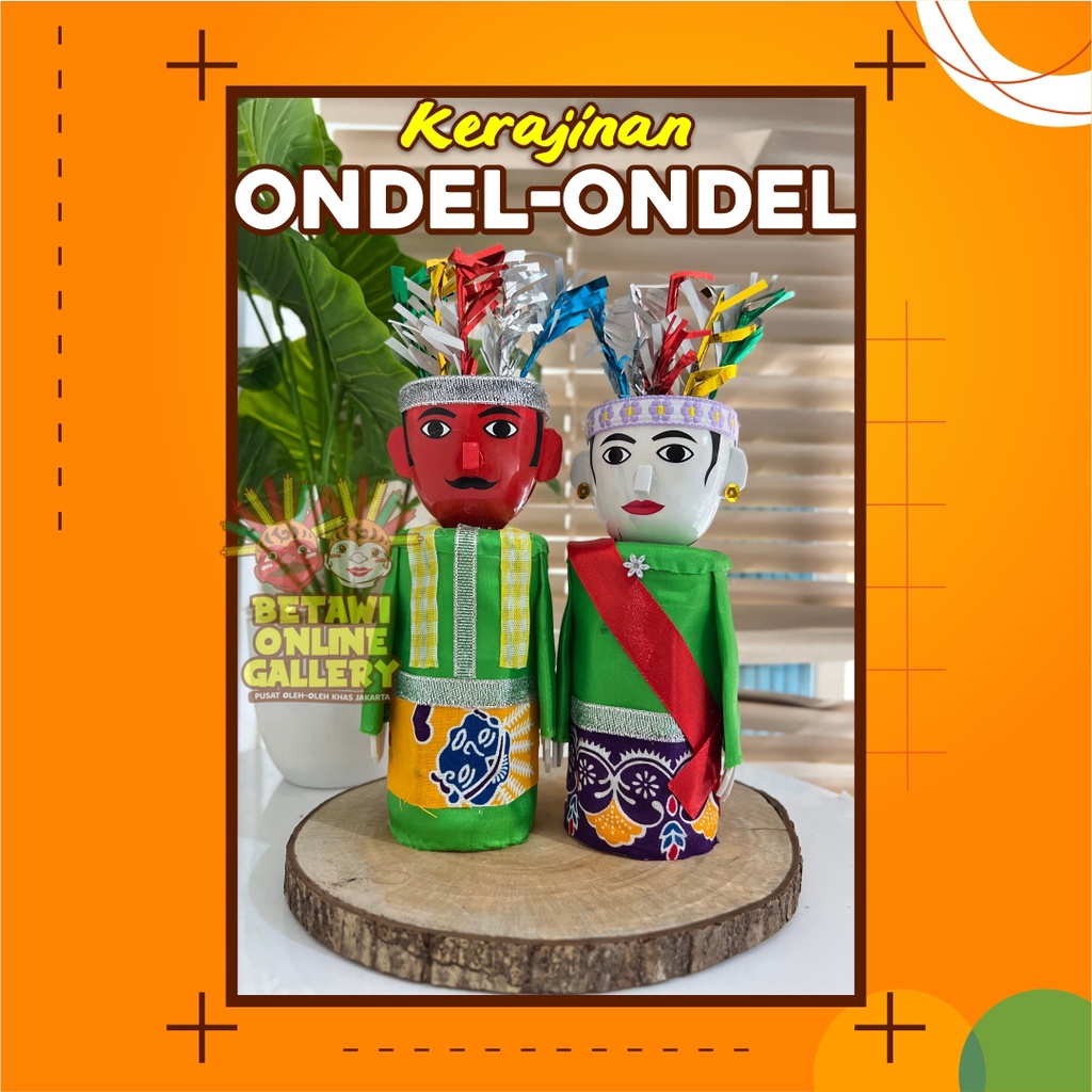 Boneka Ondel-Ondel Mini Mainan Anak [SEPASANG]