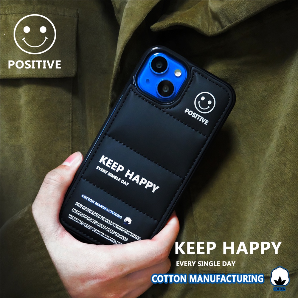 Soft Case TPU Motif Smiley Face Untuk IPhone 14 13 12 11 Pro Max