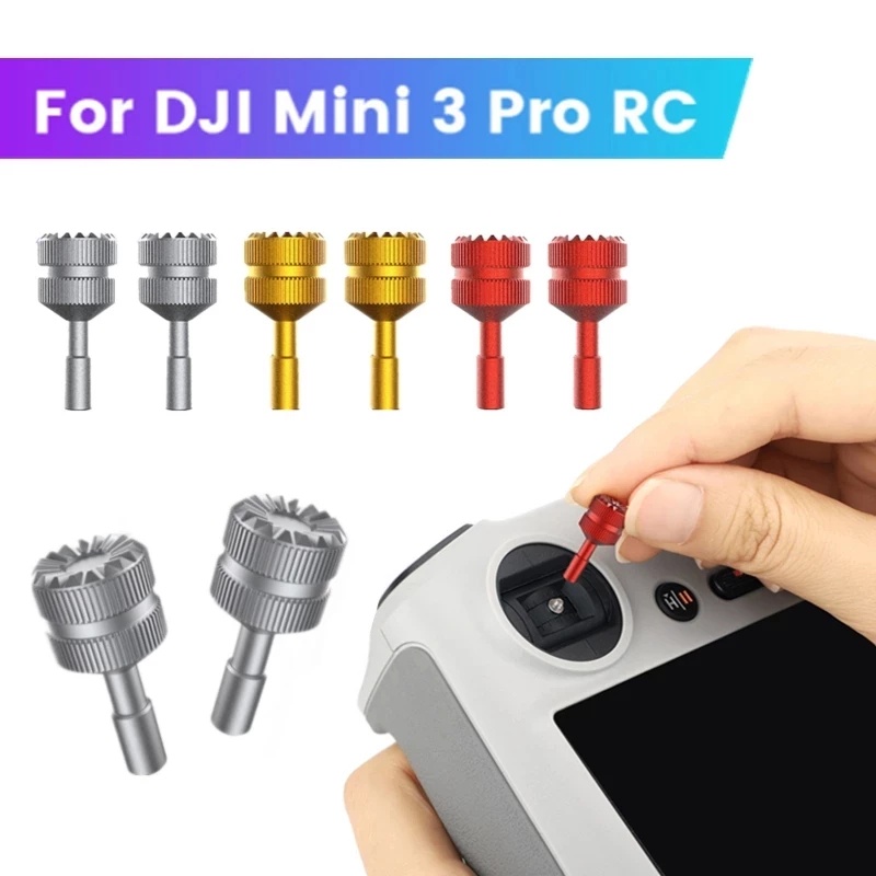 1 Pasang Joystick Bahan Aluminum Alloy Untuk DJI MINI 3 PRO / MINI 3 PRO RC Remote Control