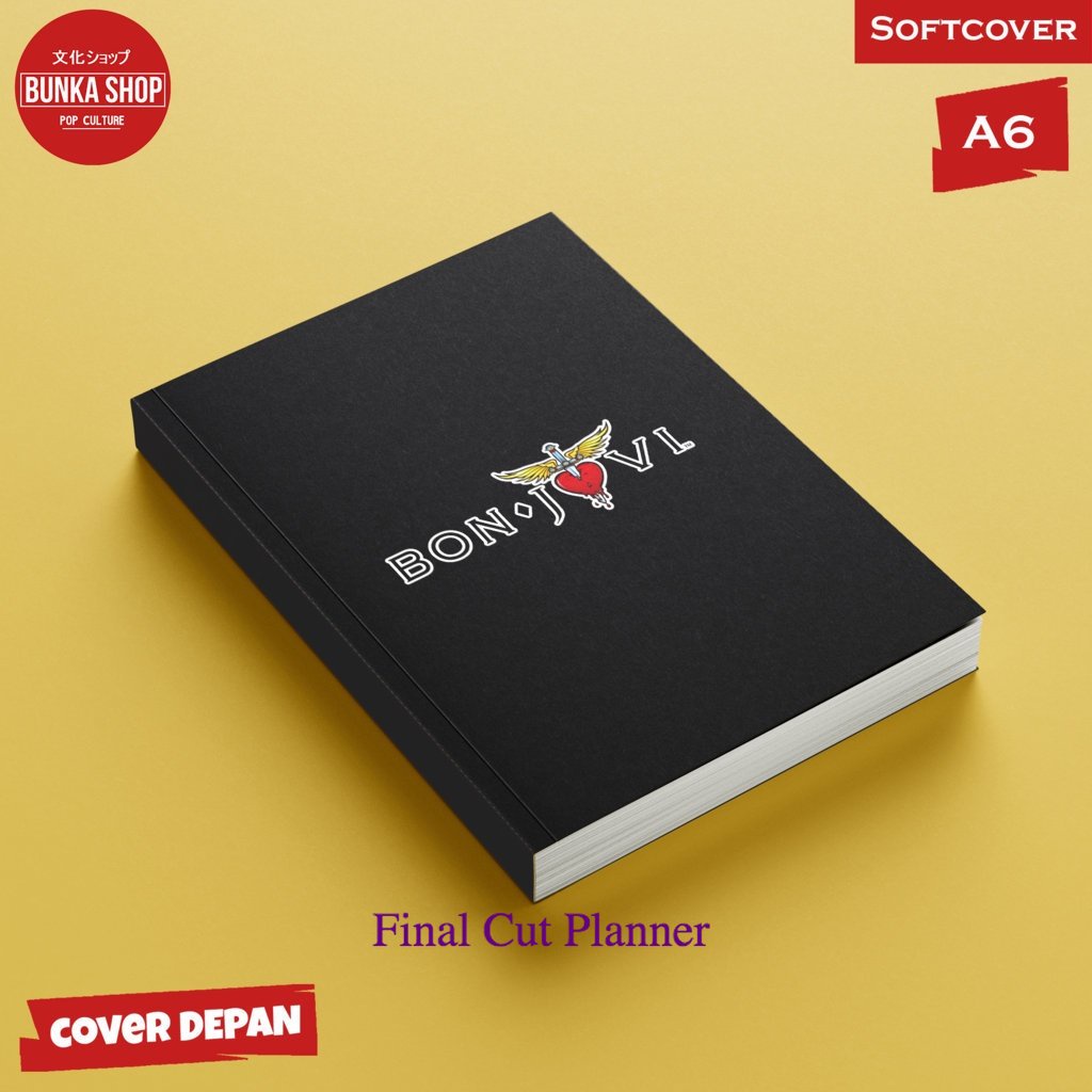 

Pocket Note 80's Band Bon Jovi Logo Softcover A6 Buku Tulis Catatan Notes Agenda Planner Jurnal