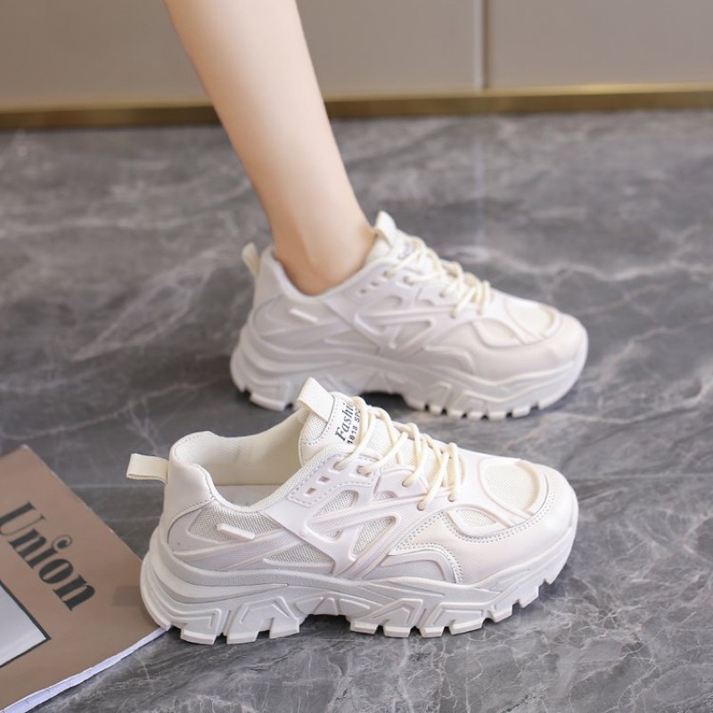 (FREE KAOS KAKI &amp; BOX) SN009 SEPATU SNEAKERS WANITA IMPORT KOREA FASHION