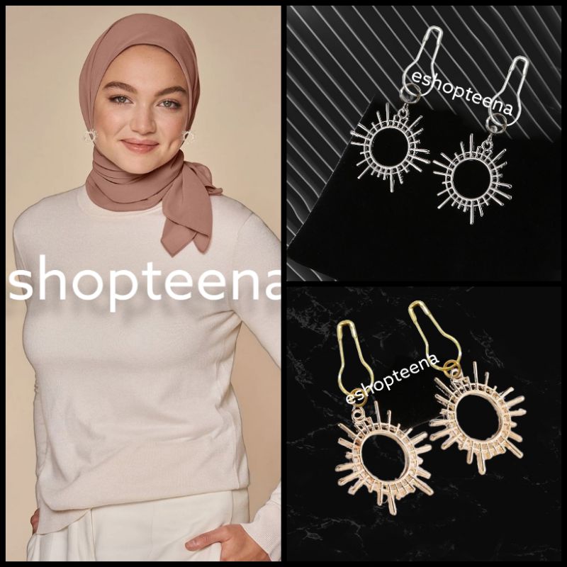 A73 anting hijab juntai gold_anting jilbab