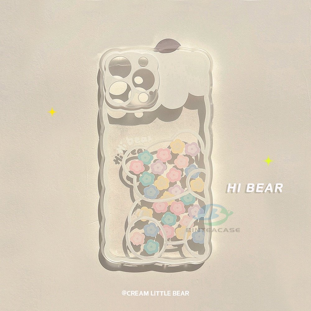 Casing TPU Redmi Note 11S 11 Pro 10C 10A 9C 9T 9A 10 5G 10S 9 8 Poco M3 Pro X3 Pro NFC Motif Bunga &amp; Beruang