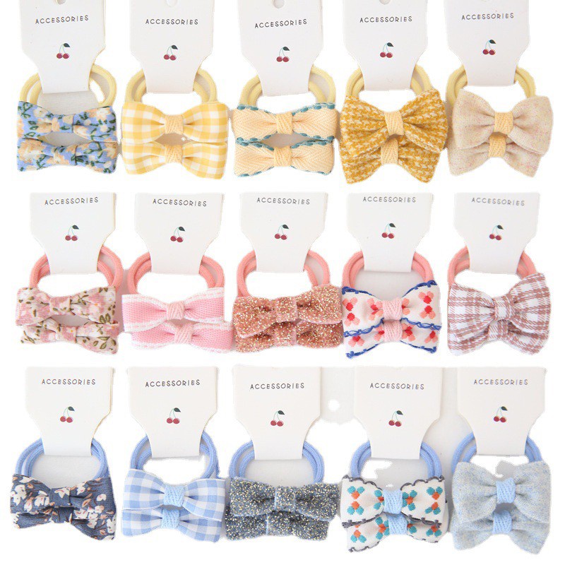 (5psg) Set Ikat rambut | Pita Karet Rambut | bayi anak import perempuan aksesoris catalog ATSP AB