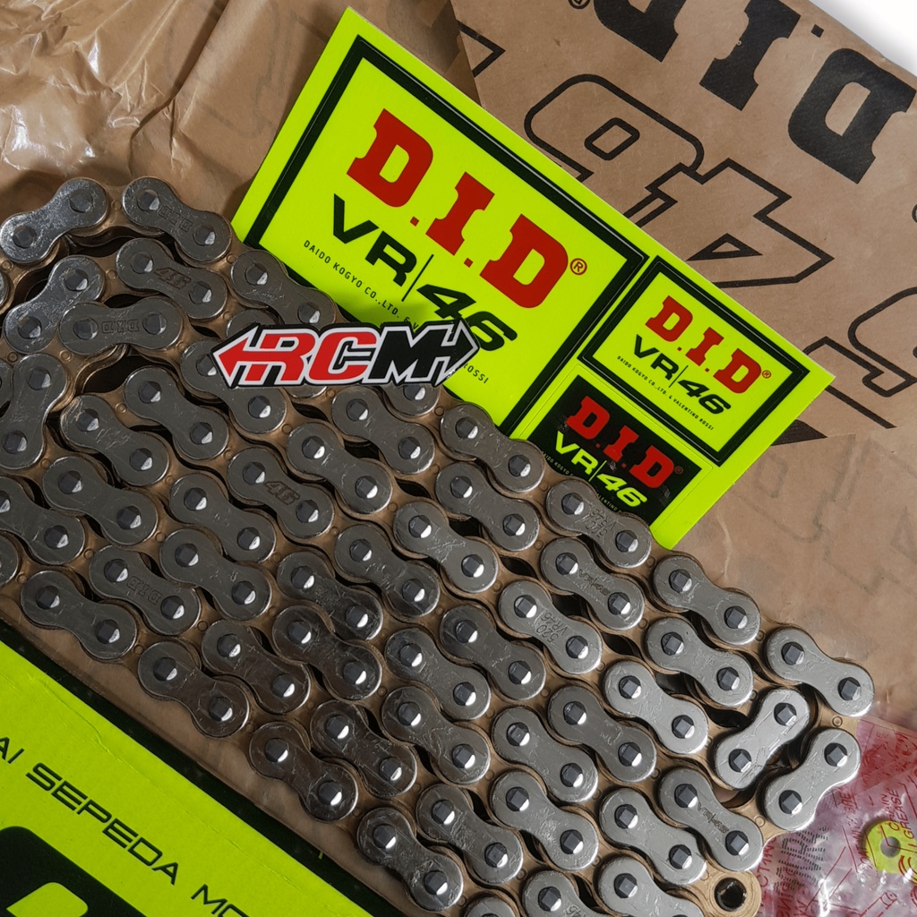 RANTAI RANTE CHAIN 520X120 520-120 L SXG CHROME  SILVER GOLD SOLID BUSH XRING X-RING X RING V-SERIES V SERIES MODEL VR 46 ROSSI DIRECTCOCOK UNTUK MOTOR 125CC 125 CC -  800CC ORIGINAL D.I.D DID ASLI