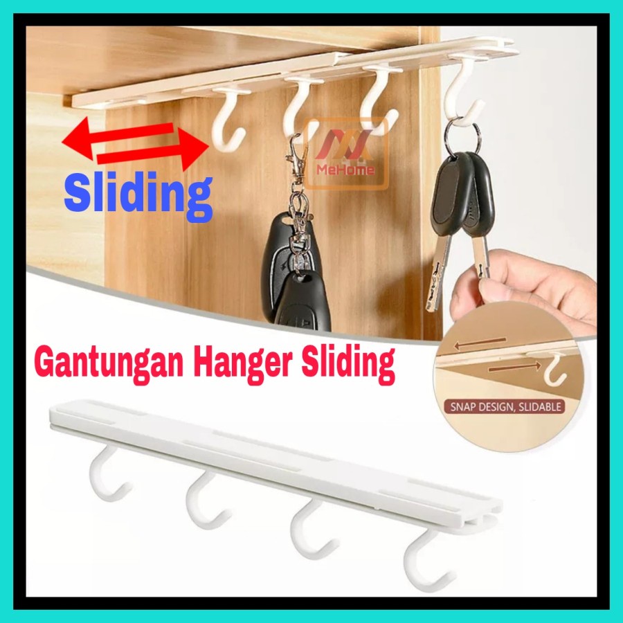 NA - HANGER SLIDING RAK LEMARI SERBAGUNA HOOK GANTUNGAN DAPUR HS04