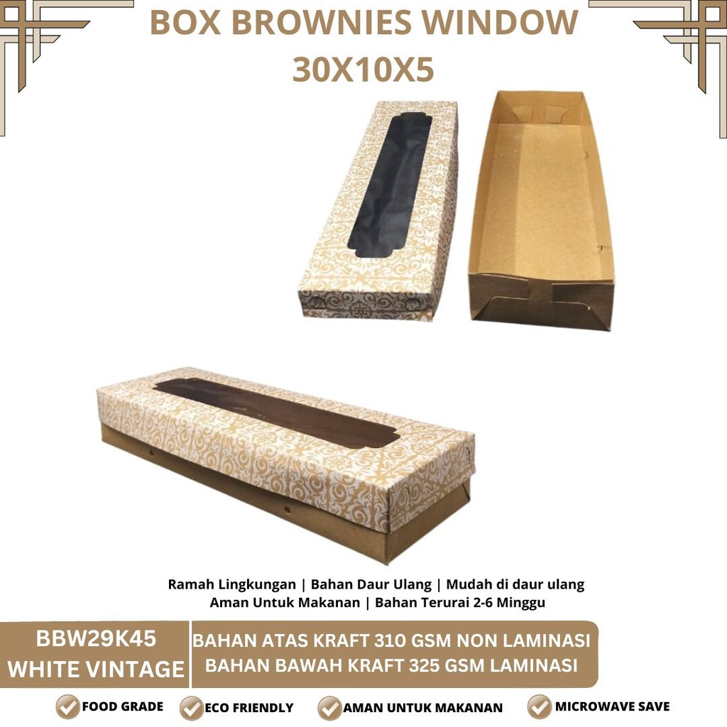 Dus Brownies Window Dus 30X10X5 (BBW29K45-30X10X5 Cm)