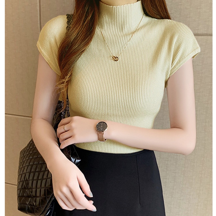 My Bra Baju Lengan Pendek / Atasan Wanita Kaos Turtleneck Blouse  Style BR-049