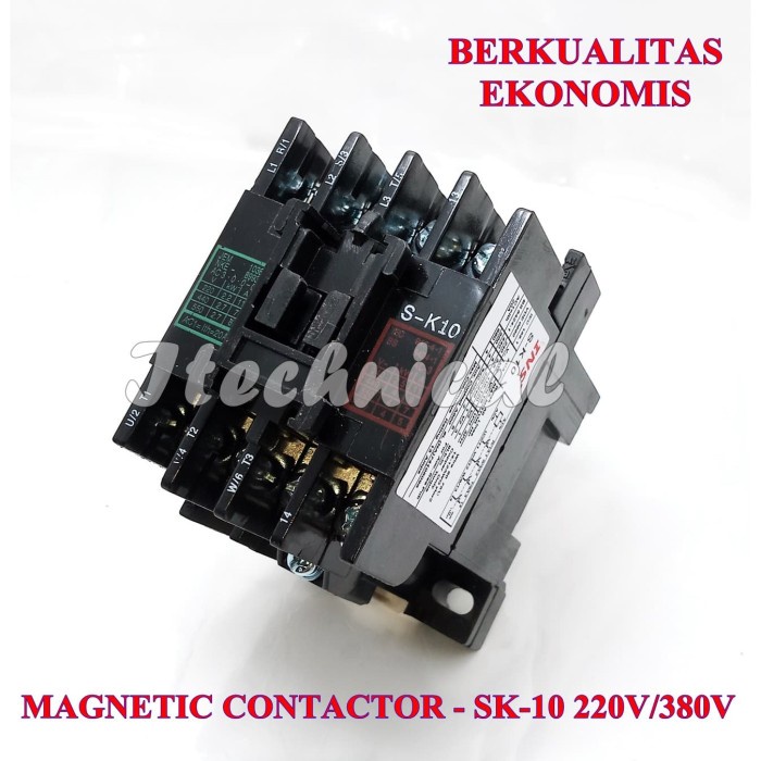 Magnetic Contactor Sk-10 220V 380V / Ac Kontaktor Sk 10 220Vac 380 Vac