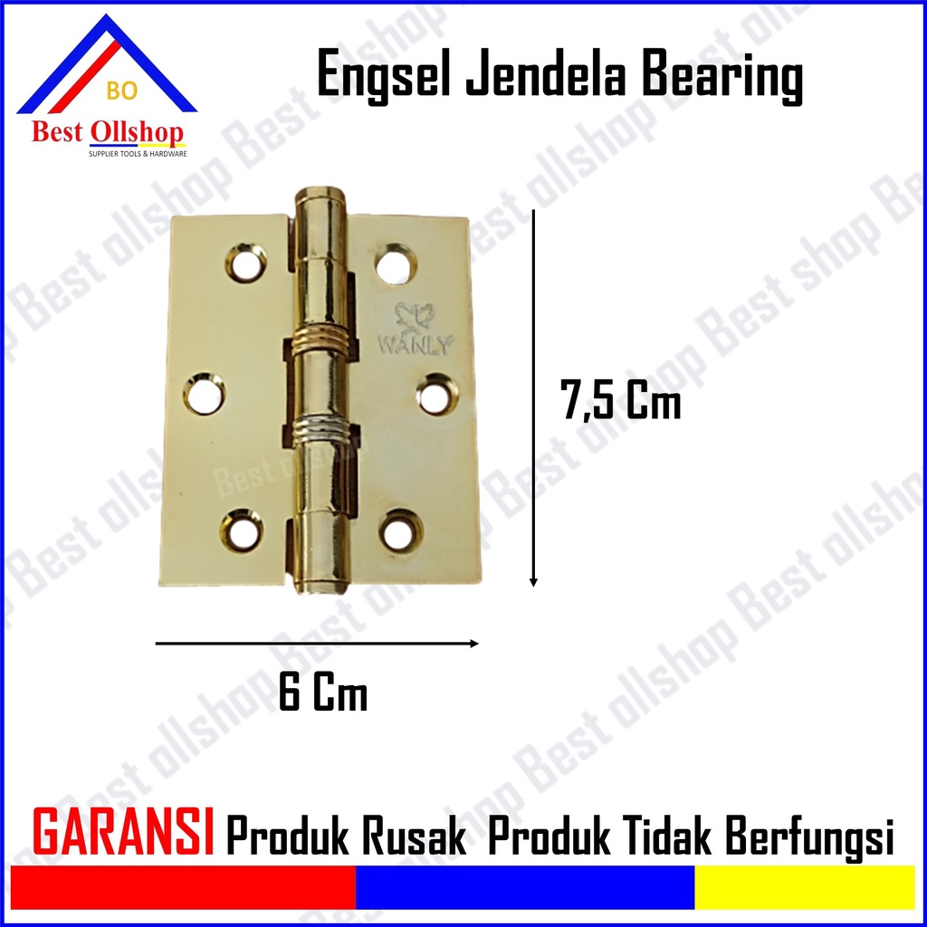 Engsel pintu bearing 3 inch GP / Engsel jendela / Engsel pintu rumah 3 baut CP