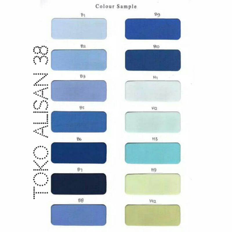 Alisan Polos Slim Fit  warna Biru 6  Lengan Panjang