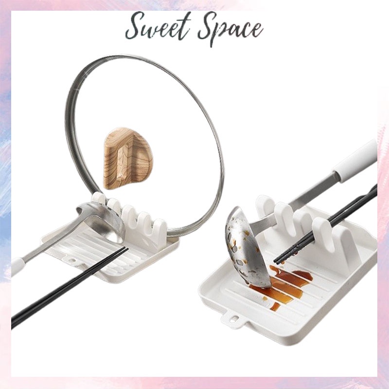 RAK SPATULA TEMPAT TATAKAN SPATULA TUTUP PANCI 5 SLOT [SWEETSPACE]