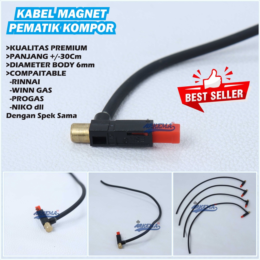 KABEL PEMANTIK KOMPOR GAS PORTABLE UNIVERSAL - MESIN PEMANTIK MULTI ARKEMA