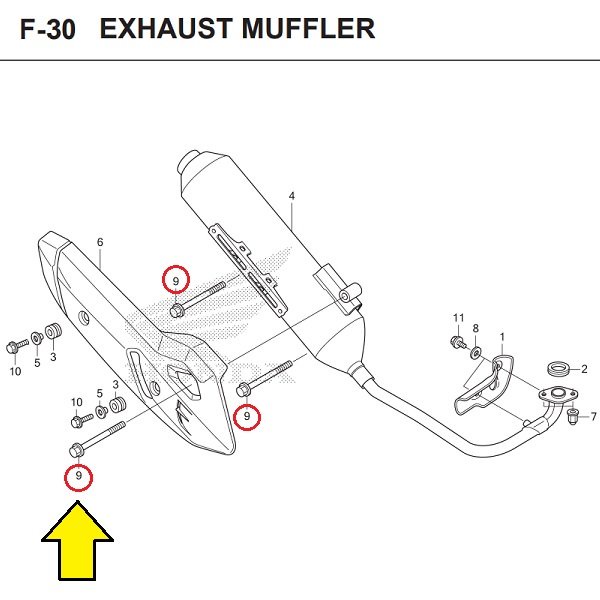 SALE  O-95701-100-6507 BAUT 14 KNALPOT PANJANG 7.4 CM VARIO 125 150 READYY
