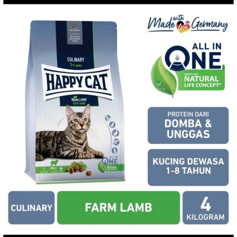 Happy Cat Farm Lamb Adult 4kg / Makanan Kucing Happy Cat Lamb