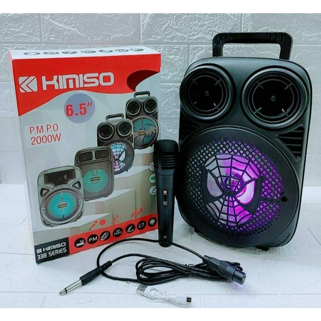 COD SPEAKER BLUETOOTH 6'5 INCH KIMISO 3396/SPEAKER KARAKE SALON AKTIF X-BASS