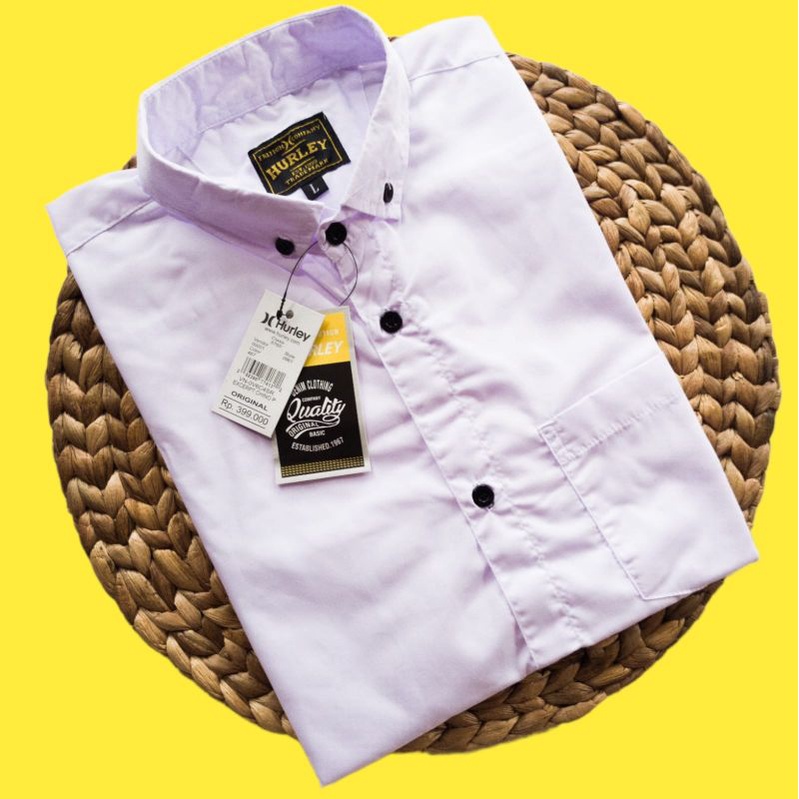 Kemeja Polos Lengan Pendek Original Hurley