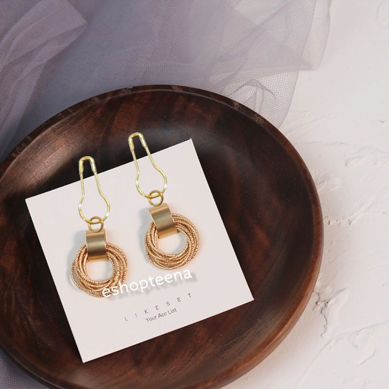 A100 anting hijab bulat new gold_anting jilbab