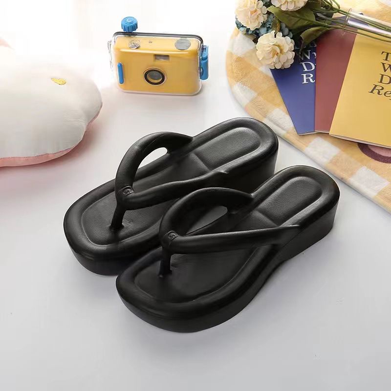 EVA Sandal Jepit Platform Wanita Import Bangkok Bahan Spons Eva Ringan Empuk Bahan Elastis Lentur Tinggi 5 Cm Rubber Super Soft Anti Slip BALANCE 821 / Sandal Jelly WEDGES EVA Karet Import Tebal / Sendal Wanita Tinggi