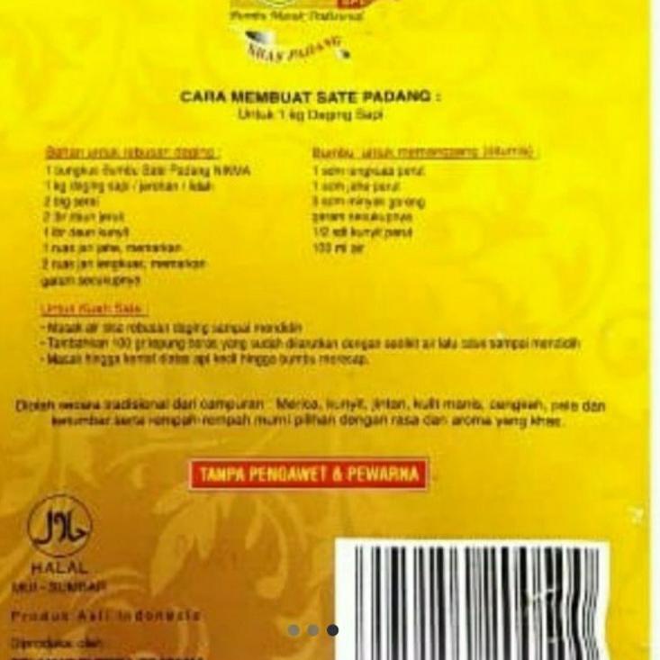 

Come--Bumbu SATE PADANG Nikma 1000gram kemasan @50gram