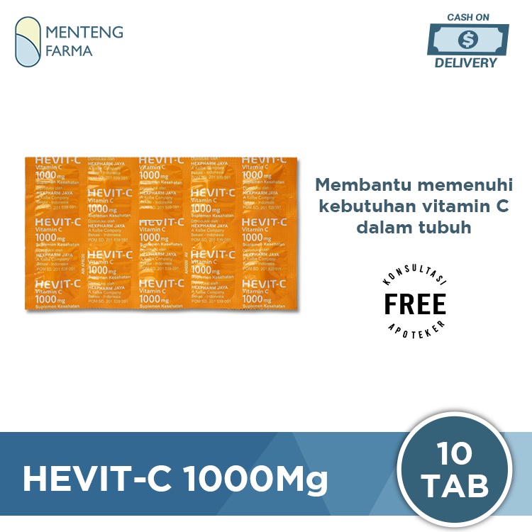 Hevit-C Vitamin C 1000 Mg 10 Kaplet - Suplemen Vitamin C