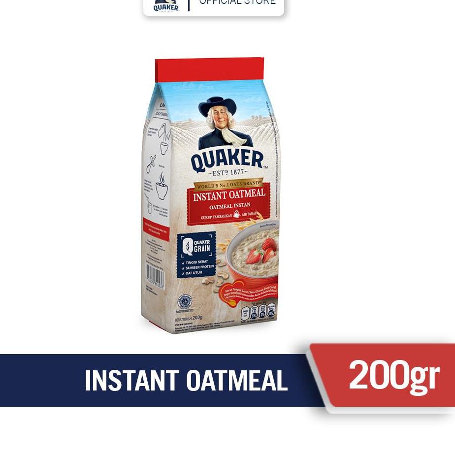 

Tren Baru--Quaker Instant Oatmeal 200 gr + Quaker Quick Cooking Oatmeal 200 gr