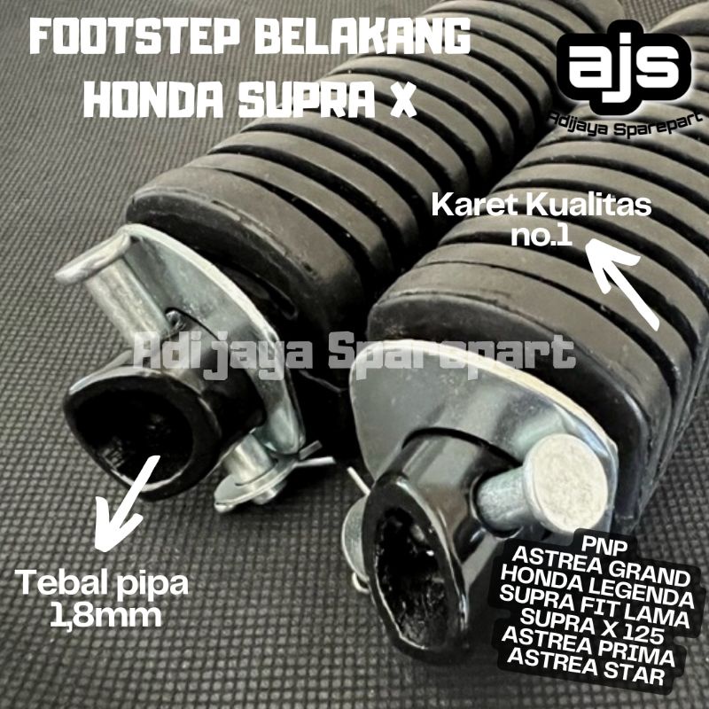 BARU_ STEP FOOTSTEP PIJAKAN KAKI BELAKANG SEPEDA MOTOR HONDA SUPRA X 125 FIT LAMA GRAND LEGENDA