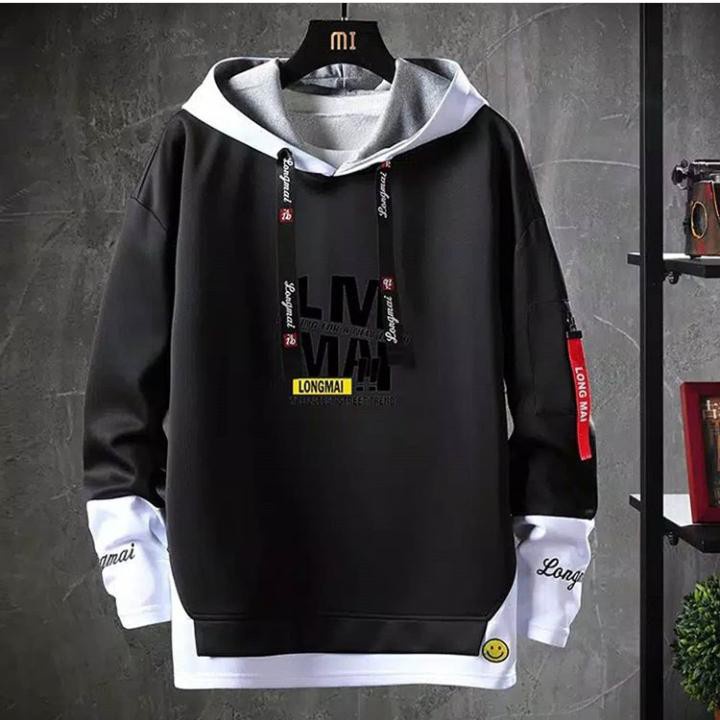 Cod Jaket Sweater Hoodie Distro Pria Sweeter Hudy NY Laki Laki Sweter Hudie Putih Cowok Suiter Hody Cowo Sewiter Hudie Keren Suwiter Switer Hody Keren Terbaru Remaja Dewasa Kekinian-LM HITAM