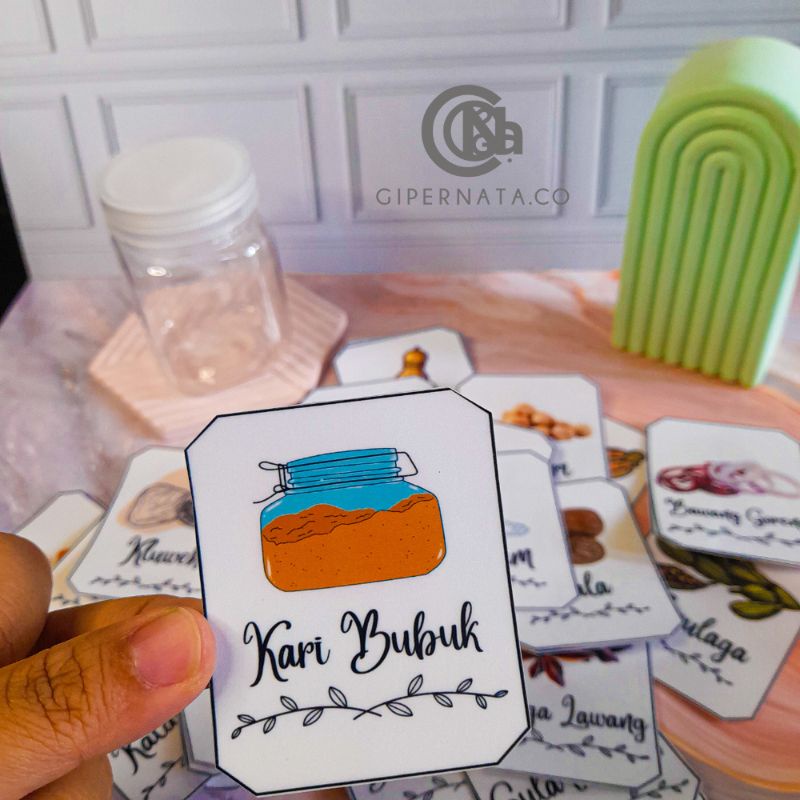 

32 pcs STIKER LABEL BUMBU DAPUR AESTHETIC / STIKER BUMBU DAPUR