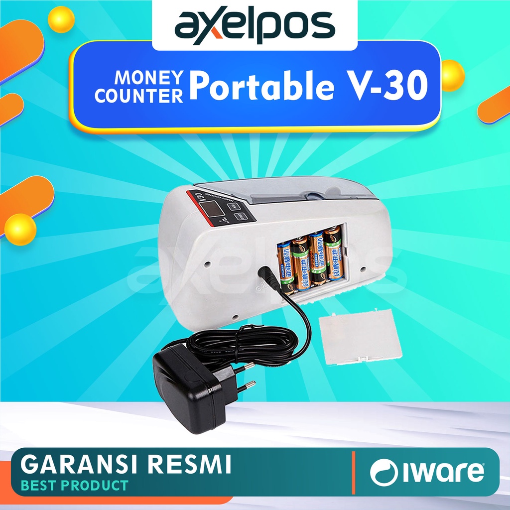 MONEY COUNTER MESIN ALAT PENGHITUNG UANG BILL PORTABLE IWARE V-30