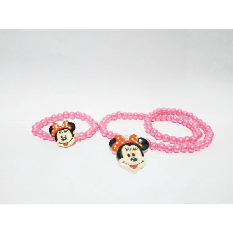 CPD05 Kalung Gelang Plastik Kepala Minnie Mouse