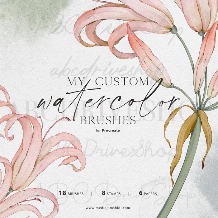 Procreate Brush - Custom Watercolor Brushes for Procreate