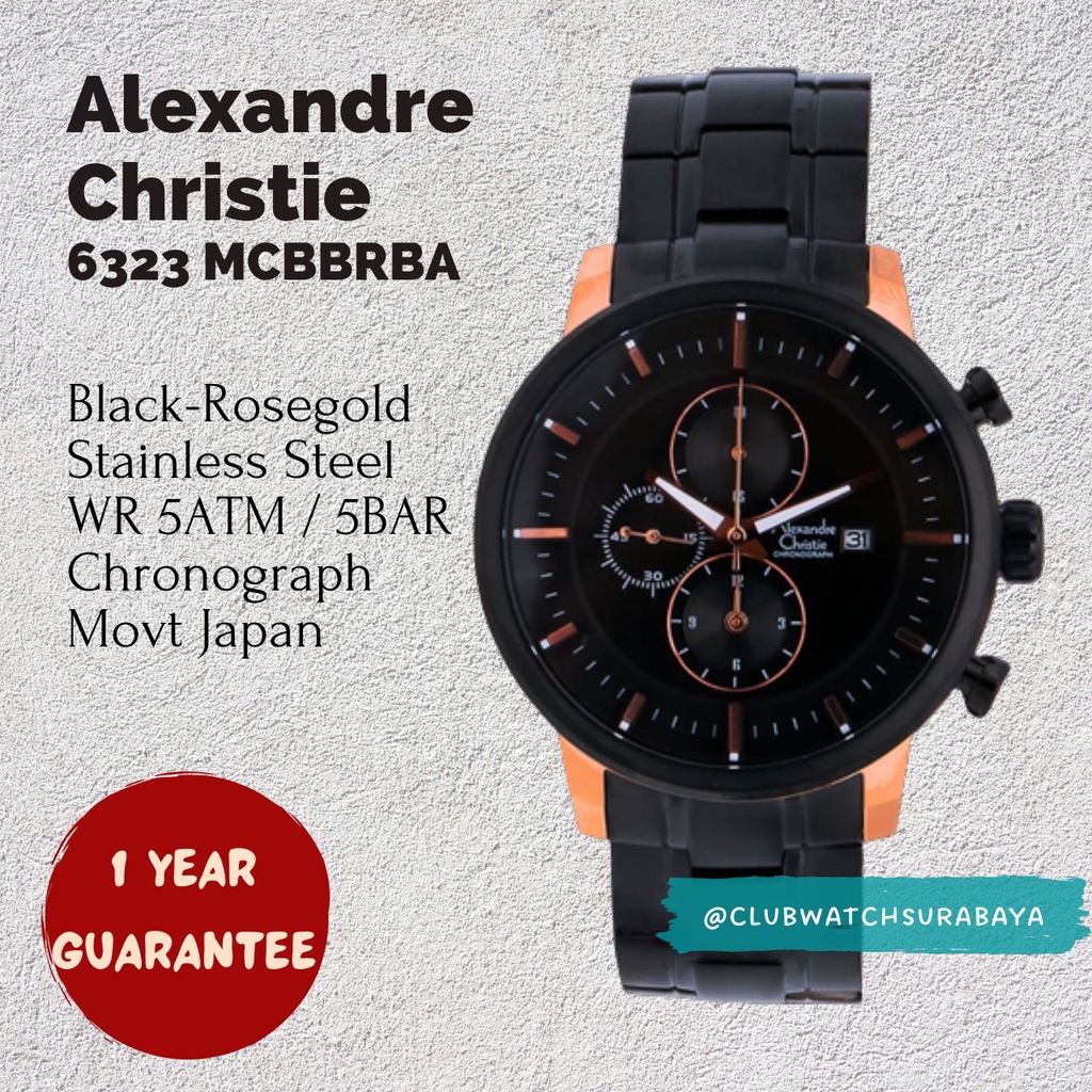 Jam Tangan Pria Alexandre Christie ORI 6323 MCBBRBA / Alexandre Christie Jam Tangan Laki-Laki 6323 M