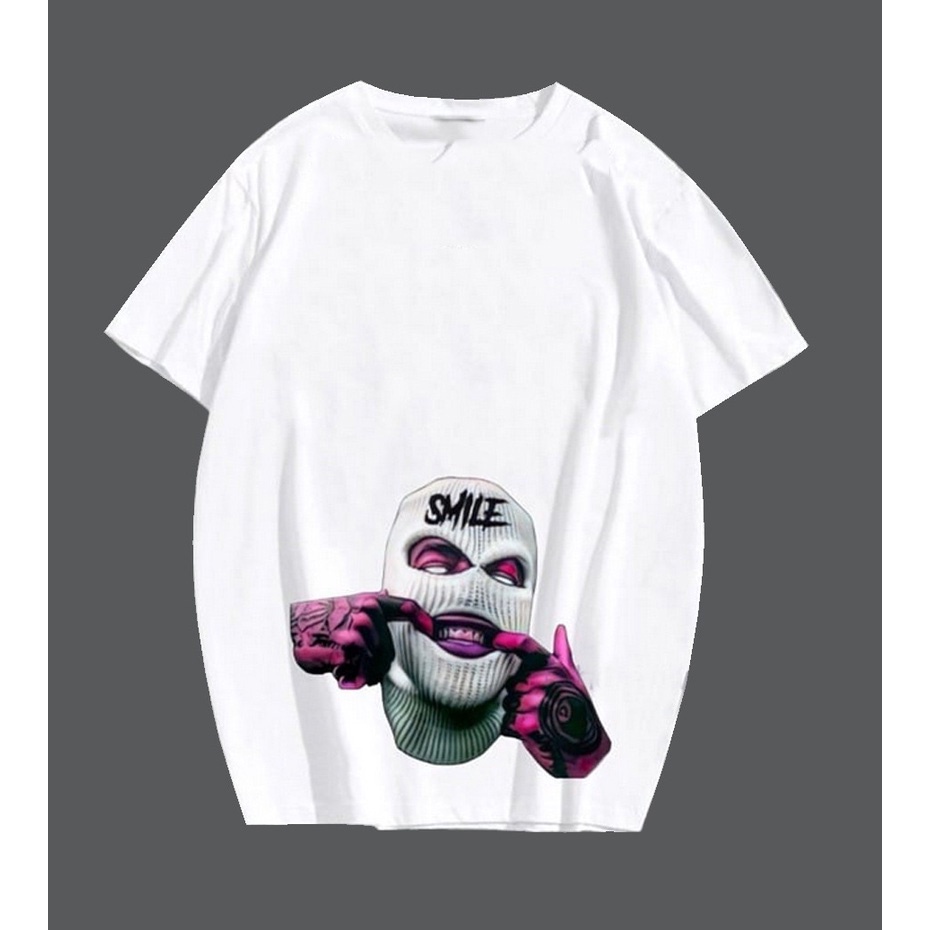 GSC - Baju KAOS OVERSIZE SAN ANDREASS / Kaos Oversize Terbaru-ethereal putih