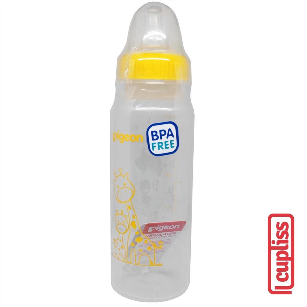 PIGEON Bottle PP RP Slim Neck Eko 240 ml Yellow Cap Botol Susu 240ml