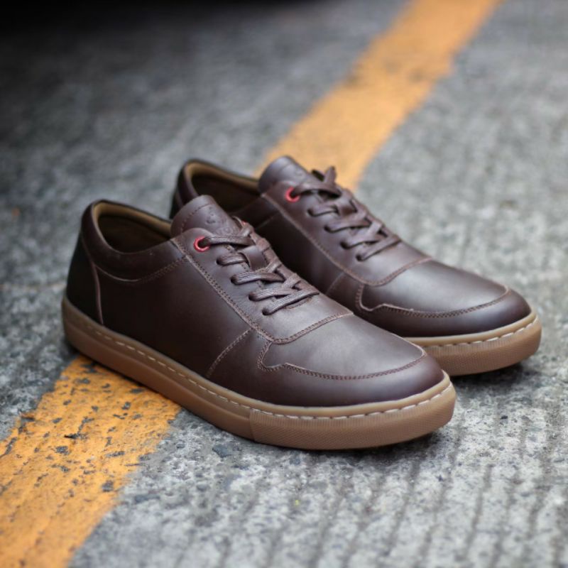 SNKR Sepatu Sneakers Kulit Pria Asli Leather Sneakers Men Casual Santai Hangout