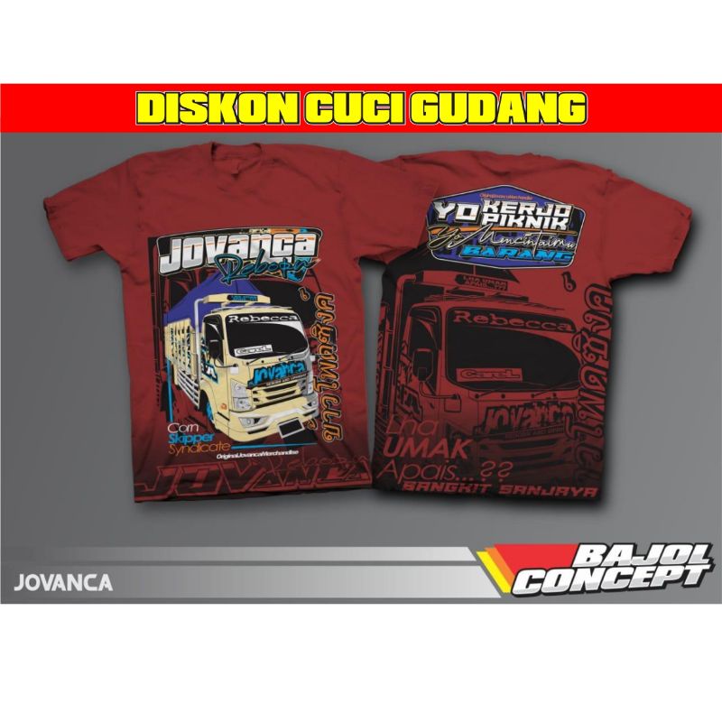 CUCI GUDANG kaos JOVANCA original - kaos truck jovanca pbtc rebecca concept margojoyo black team bos
