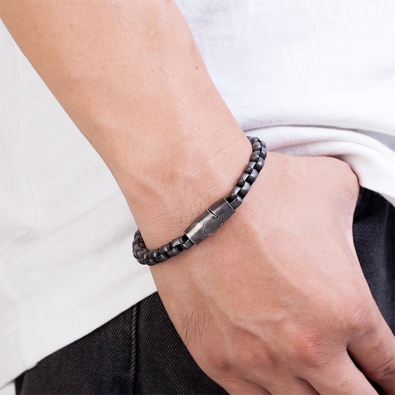 Casual Vintage Stainless Steel Bracelet Men Motorcycle Chain Bracelet Fun Party Jewelry Gift